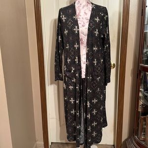 LulaRoe Large Sarah Black Light Blue